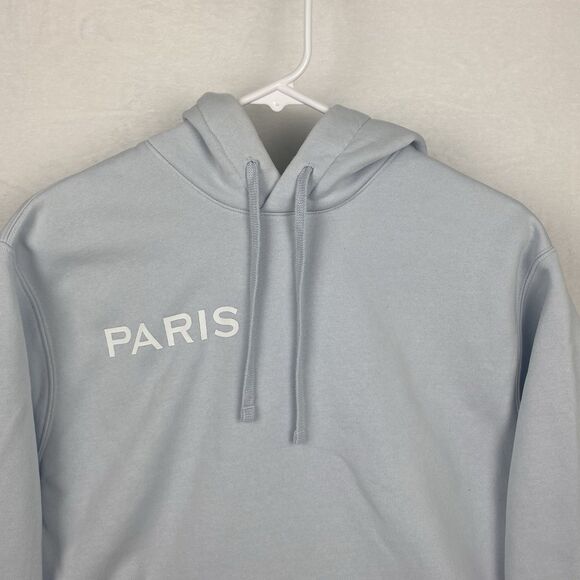 Nike Paris Saint-Germain Sweater Adult Medium Light Blue Logo Hoodie Sweatshirt - Picture 3 of 9